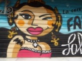 Street Art Garage Mädchen